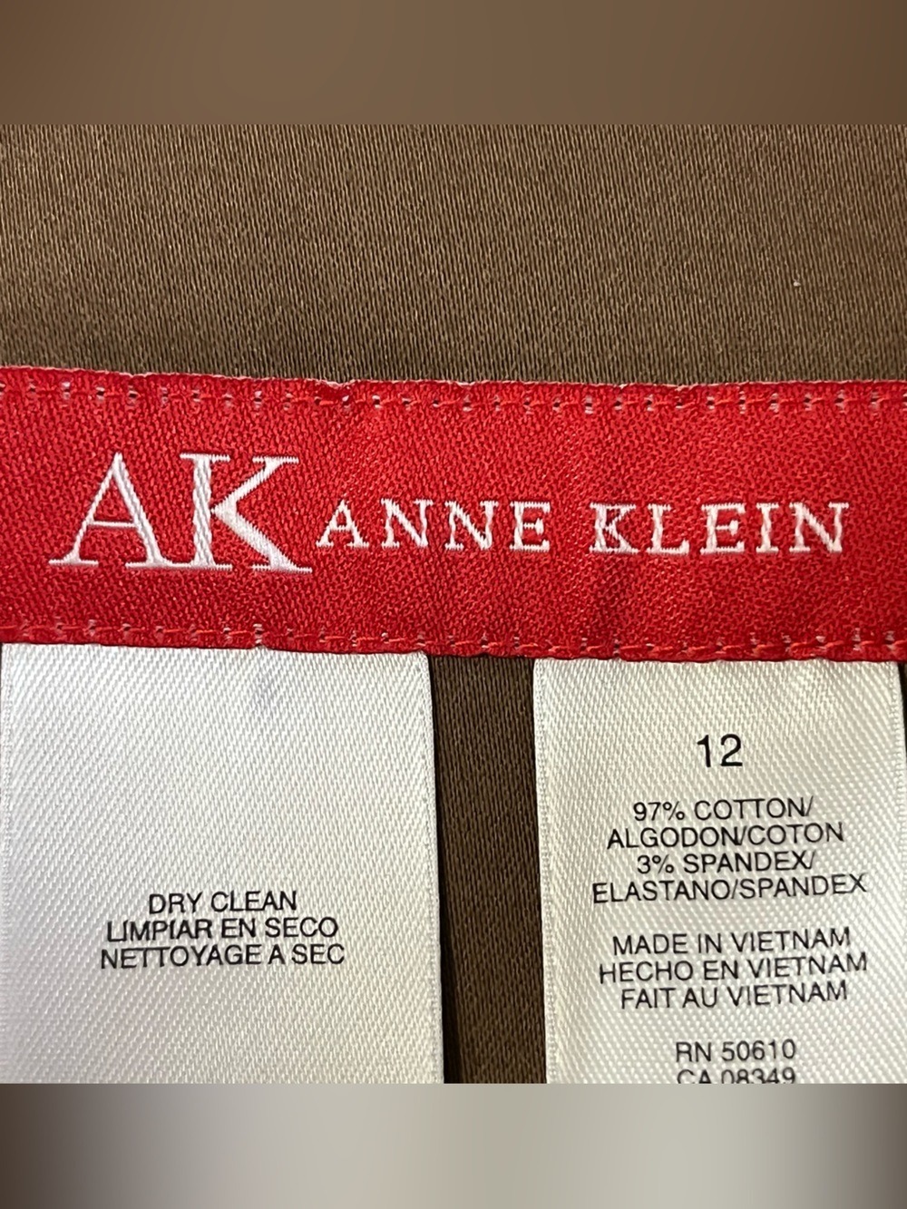Anne Klein Chocolate Brown Flared A-Line Panel Skirt sz 12 NWT - Picture 6 of 8